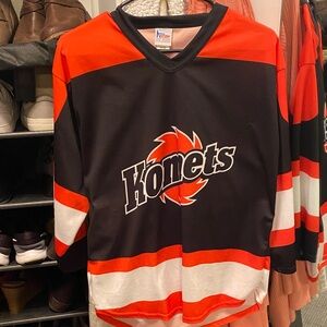 Black and orange Komets Hockey Jersey